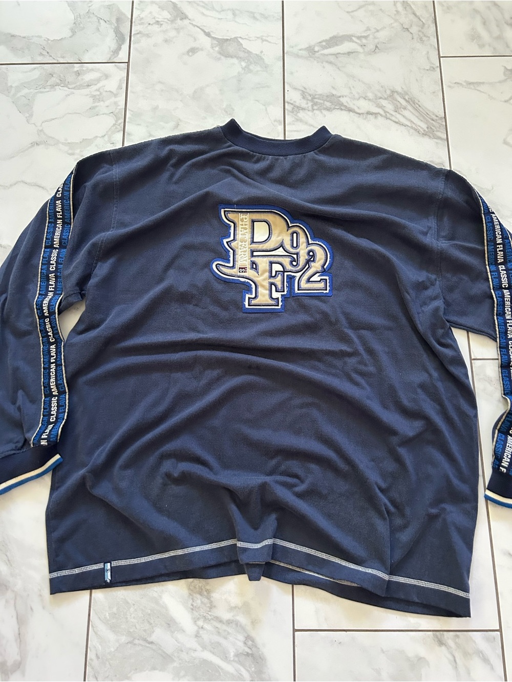 y2k Phat Farm Oversize Heavyweight Longsleeve Hip Hop Vintage Shirt - Picture 2 of 7